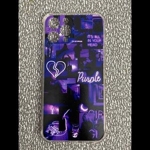 💜iPhone 12 Pro Max Purple Aesthetic Collage phone case 💜